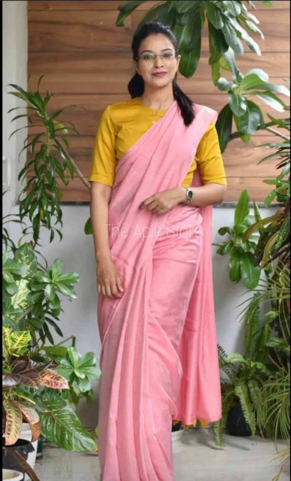 Bagru Block Plane Mulmul Cotton Saree